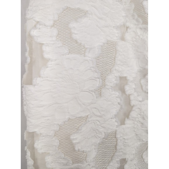 Halogen White Floral Lace Sheer Tank Top Womens L Layered Dainty Coquette Fairy - Picture 3 of 11